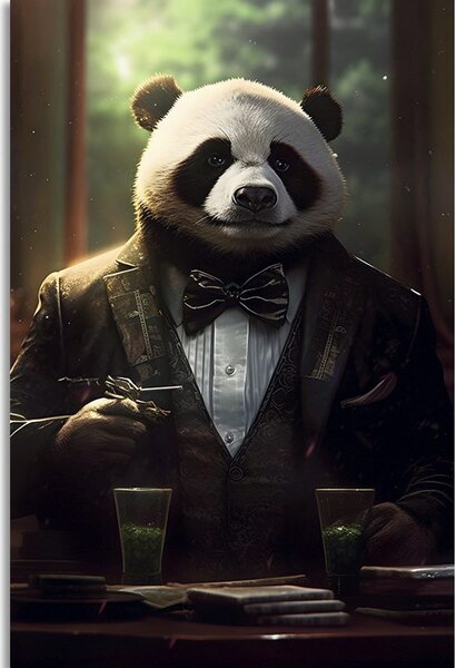 Stampa su tela – Gangster animale panda
