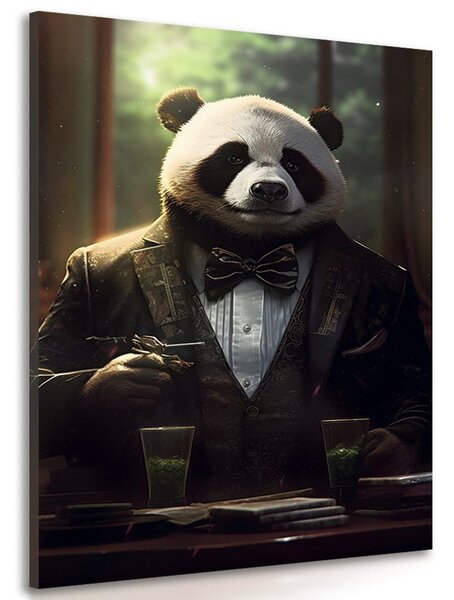 Stampa su tela – Gangster animale panda