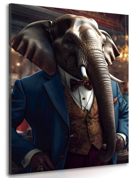 Quadro su tela – Gangster animale elefante