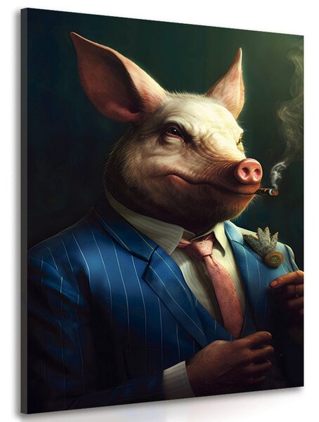 Stampa su tela – Gangster animale maiale