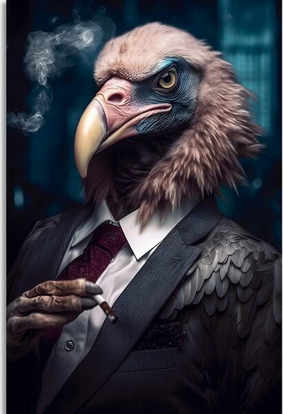 Quadro su tela – Gangster animale avvoltoio