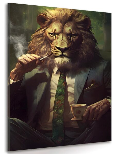 Stampa su tela – Gangster animale leone