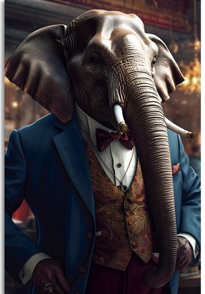 Quadro su tela – Gangster animale elefante