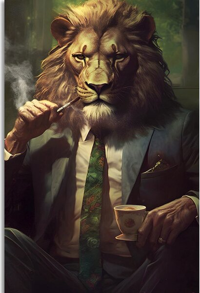 Stampa su tela – Gangster animale leone