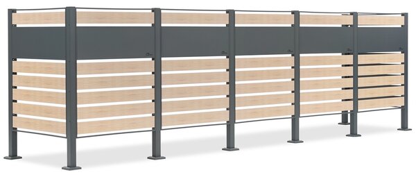 Contenitore per 5 contenitori per rifiuti da 120l o 240l Breda CoverTech