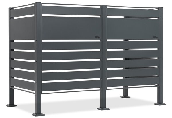 Alloggiamento per 2 contenitori per rifiuti da 120l o 240l Halen CoverTech antracite