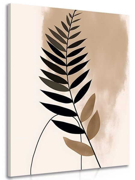 Quadro su tela – Forme botaniche astratte felce