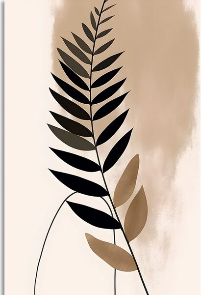 Quadro su tela – Forme botaniche astratte felce