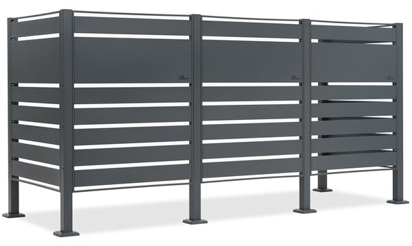 Alloggiamento per 3 contenitori per rifiuti da 120l o 240l Halen CoverTech antracite