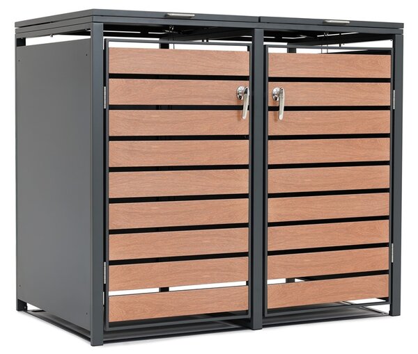 Contenitore per 2 contenitori per rifiuti da 120l o 240l Bremen CoverTech