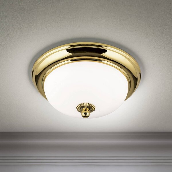 ORION Plafoniera soffitto Empire, dimmerabile, Ottone / Oro, Soggiorno / Sala da pranzo, Metallo, Antico, Plafoniera