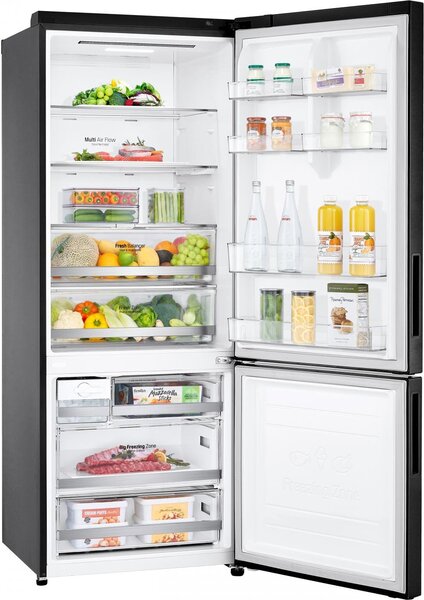 Lg Frigorifero Combinato Capacit 462 Litri Classe energetica E No Frost colore Nero - GBB569MCAMN.AMCQEUT