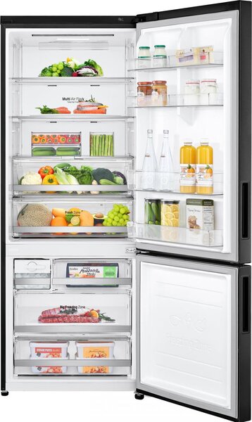 Lg Frigorifero Combinato Capacit 462 Litri Classe energetica E No Frost colore Nero - GBB569MCAMN.AMCQEUT