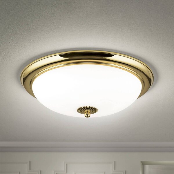 ORION Plafoniera soffitto Empire, dimmerabile, Ottone / Oro, Soggiorno / Sala da pranzo, Metallo, Antico, Plafoniera