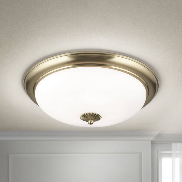ORION Plafoniera soffitto Empire, dimmerabile, Ottone / Oro, Soggiorno / Sala da pranzo, Metallo, Antico, Plafoniera