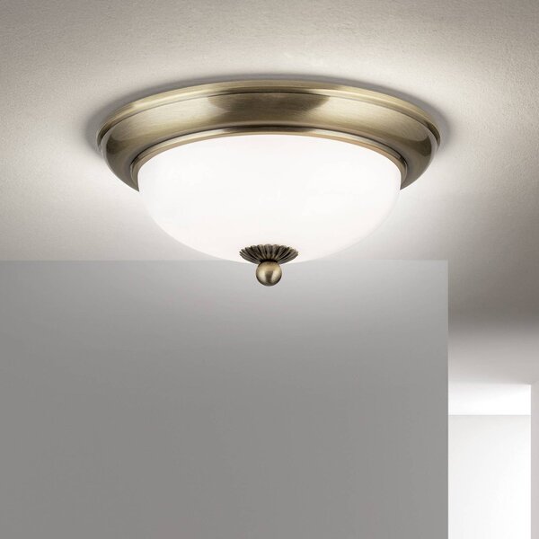 ORION Plafoniera soffitto Empire, dimmerabile, Bronzo / Ottone antico, Soggiorno / Sala da pranzo, Metallo, Antico, Plafoniera