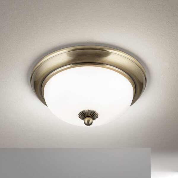 ORION Plafoniera soffitto Empire, dimmerabile, Bronzo / Ottone antico, Soggiorno / Sala da pranzo, Metallo, Antico, Plafoniera