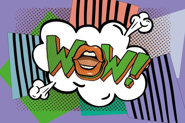 Carta da parati – Elegante pop art viola – WOW!