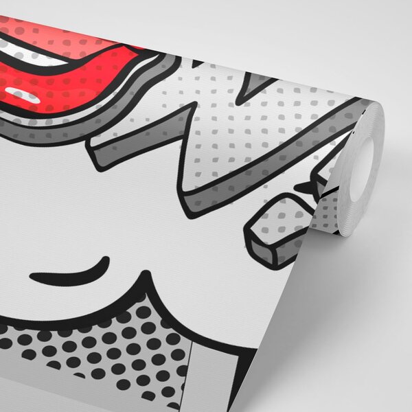 Carta da parati – Elegante pop art grigio – WOW!