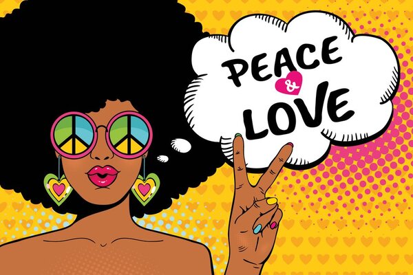 Carta da parati – Vita in pace – PEACE & LOVE