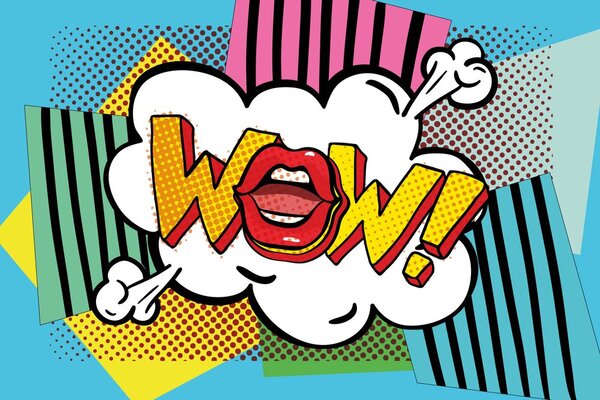 Carta da parati – Stile pop art – WOW!