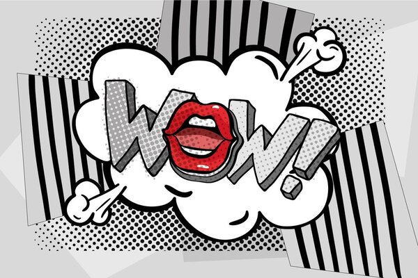 Carta da parati – Elegante pop art grigio – WOW!