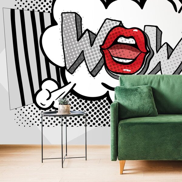 Carta da parati – Elegante pop art grigio – WOW!