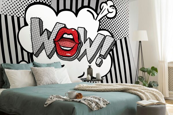Carta da parati – Elegante pop art grigio – WOW!