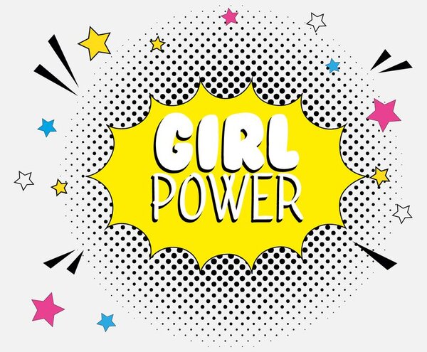 Carta da parati – Scritta pop art – GIRL POWER