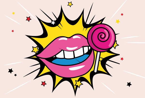 Carta da parati – Dolce lecca-lecca pop art