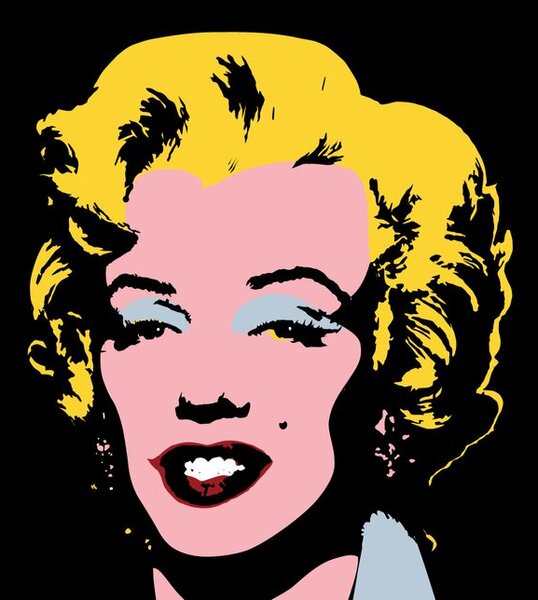 Carta da parati – Pop art Marilyn Monroe su sfondo nero