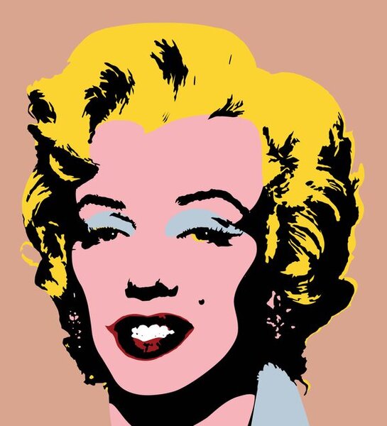 Carta da parati – Pop art Marilyn Monroe su sfondo marrone