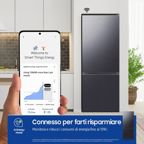 Samsung Frigorifero Combinato Capacit 508 Litri Classe energetica E Raffreddamento No Frost colore Antracite - RB50DG601EB1