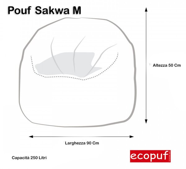 Pouf poltrona sacco sakwa m in poliestere