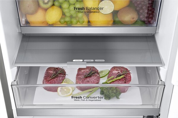 Lg Frigorifero Combinato Classe C Capacit 277 Litri Total No Frost con Smart Inverter colore Inox - GBB72NSVCN1