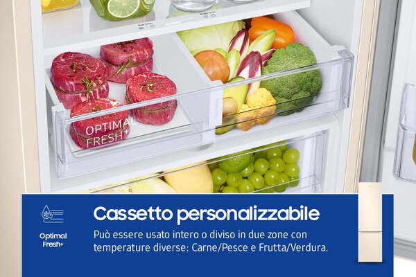 Samsung Frigorifero Combinato Classe D Capacit 390 Litri No Frost Ditigal Inverter con SmartThings Energy colore Sabbia - RB38C603DEL