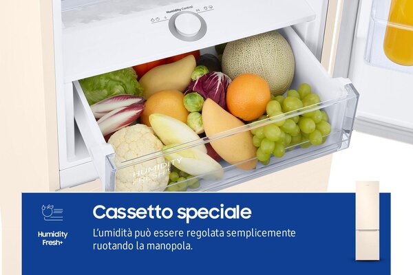 Samsung Frigorifero Combinato Classe D Capacit 390 Litri No Frost Ditigal Inverter con SmartThings Energy colore Sabbia - RB38C603DEL