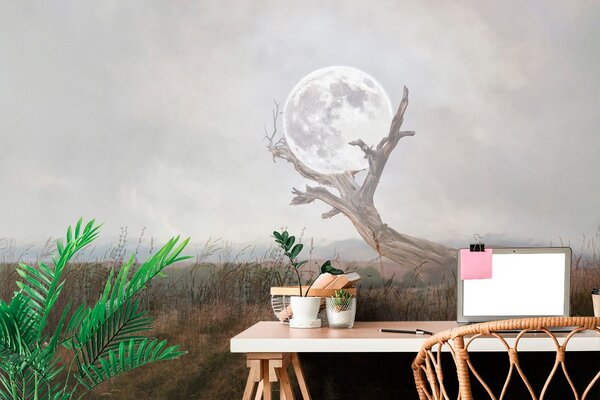 Carta da parati – Luna tra le braccia della natura