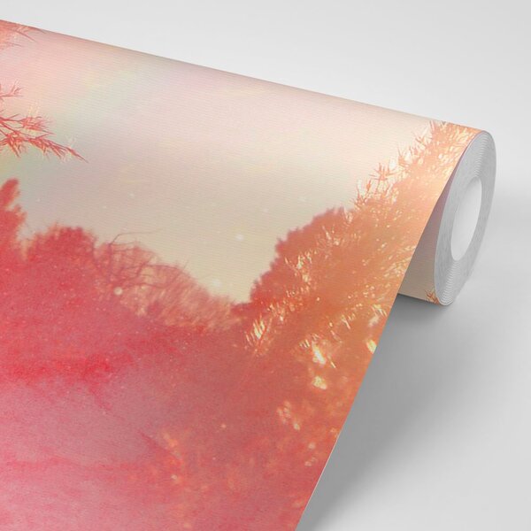 Carta da parati – Atmosfera autunnale in rosa