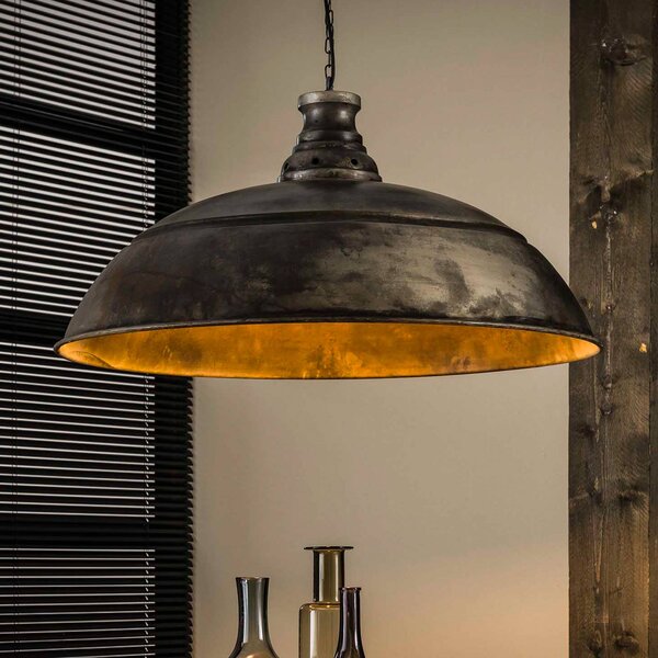 ZIJLSTRA Lampada a sospensione Spitse Pet, dimmerabile, Alluminio / Grigio / Zincato, Soggiorno / Sala da pranzo, Metallo, Vintage, Lampada a sospensione