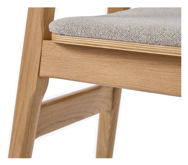 Sedia da pranzo in colore beige-naturale Livo - Unique Furniture