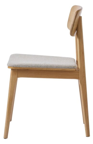 Sedia da pranzo in colore beige-naturale Livo - Unique Furniture