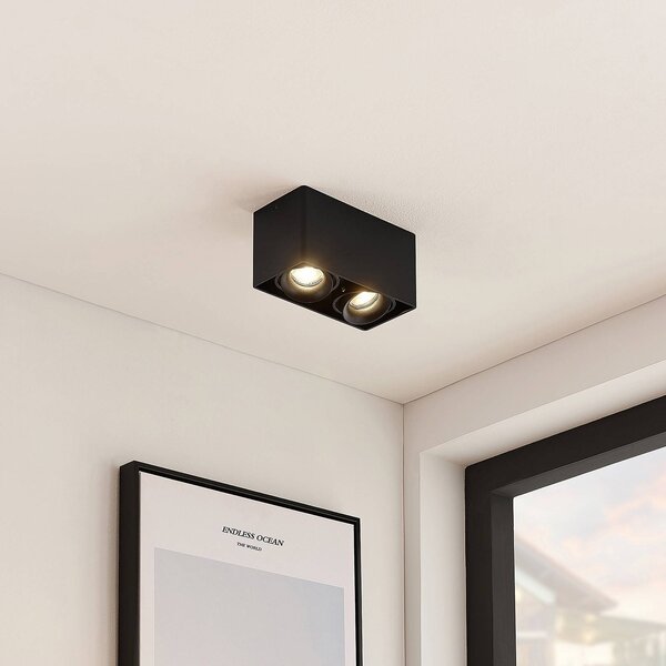 Faretto a soffitto Kubika Arcchio, dimmerabile, Nero, Corridoio, Alluminio, Moderno, Plafoniera