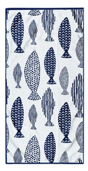Telo mare blu scuro 90x180 cm Fish - DecoKing