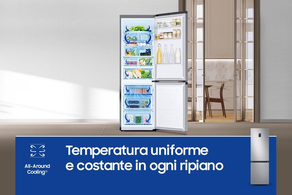 Samsung Frigorifero Combinato No Frost Capacit 344 Litri Classe energetica D colore Inox - RB34C675DSA