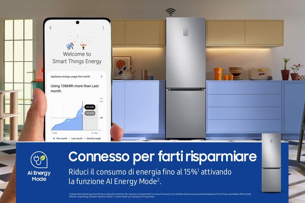 Samsung Frigorifero Combinato No Frost Capacit 344 Litri Classe energetica C colore Inox - RB34C775CS9