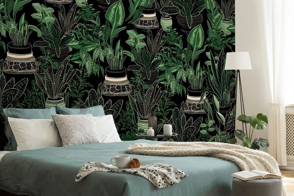 Carta da parati – Con motivo botanico