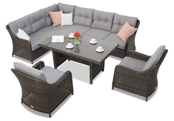 Set in technorattan Toledo Comida 7 antracite Garden Point