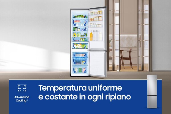 Samsung Frigorifero Combinato No Frost Capacit 390 Litri Classe energetica D colore Inox - RB38C603DSA