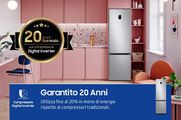 Samsung Frigorifero Combinato No Frost Capacit 390 Litri Classe energetica C colore Inox - RB38C672CSA/EF